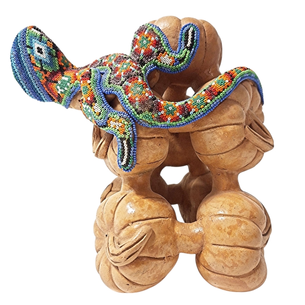 🎉HP🎉Iguana Huichol Native Art Sculpture - Picture 4 of 9